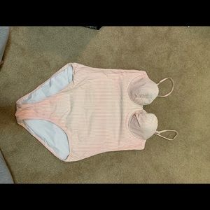 J Crew one piece seer sucker swimsuit